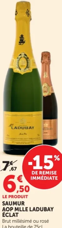 Saumur AOP Mlle Ladubay Éclat Brut millésimé ou rosé
