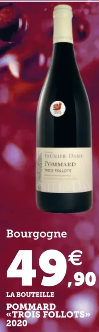 Bourgogne Pommard «Trois Follots» 2020 Prunier-Damy
