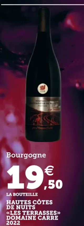 Bourgogne Hautes Côtes de Nuits «Les Terrasses» Domaine Carre 2022