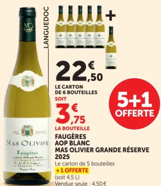 Mas Olivier Grande Réserve Faugères AOP Blanc