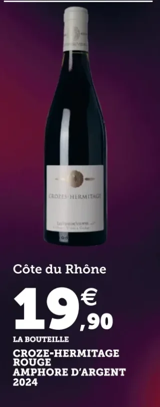 Les Vins de Vienne Croze-Hermitage Rouge Amphore d'Argent 2024 Côte du Rhône