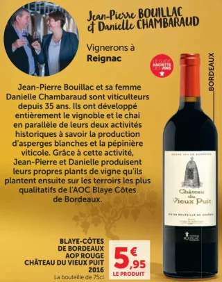 Château Vieux Puit Blaye-Côtes de Bordeaux AOP Rouge 2016
