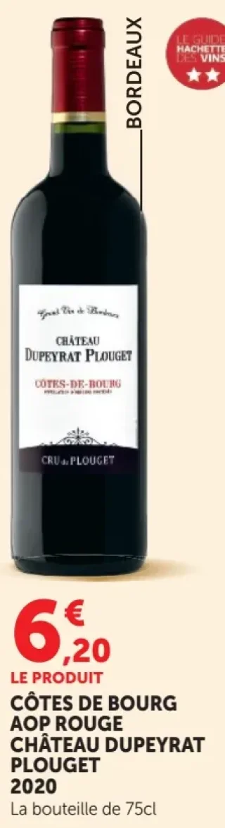 Château Dupeyrat Plouget Côtes de Bourg AOP Rouge 2020