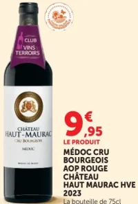 Médoc Cru Bourgeois AOP Rouge Château Haut Maurac HVE 2023