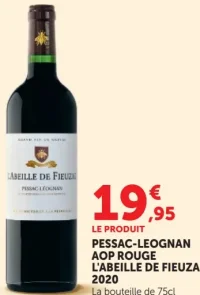 Pessac-Léognan AOP Rouge L'Abeille de Fieuzal 2020