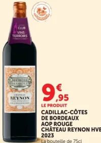 Cadillac-Côtes de Bordeaux AOP Rouge Château Reynon HVE 2023