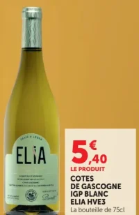 COTES DE GASCOGNE IGP BLANC ELIA HVE3