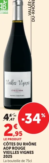 Côtes du Rhône AOP Rouge Vieilles Vignes 2025