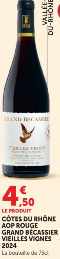Côtes du Rhône AOP Rouge Grand Bécassier Vieilles Vignes 2024