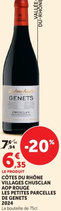 Côtes du Rhône Villages Chusclan AOP Rouge Les Petites Parcelles de Genets 2024