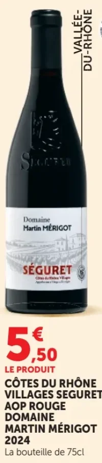 Côtes du Rhône Villages Seguret AOP Rouge Domaine Martin Mérigot 2024