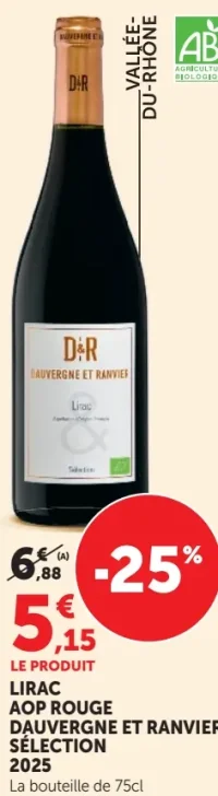 LIRAC AOP ROUGE DAUVERGNE ET RANVIER SÉLECTION 2025