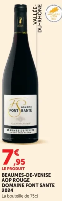 Beaumes-de-Venise AOP Rouge Domaine Font Sante 2024
