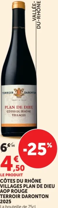 Côtes du Rhône Villages Plan de Dieu AOP Rouge Terroir Daronton 2025