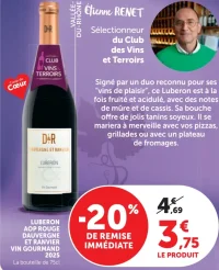 LUBERON AOP ROUGE DAUVERGNE ET RANVIER VIN GOURMAND 2025