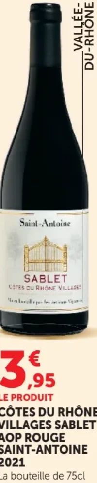 Côtes du Rhône Villages Sablet AOP Rouge Saint-Antoine 2021