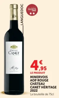 MINERVOIS AOP ROUGE CHÂTEAU CANET HÉRITAGE 2022