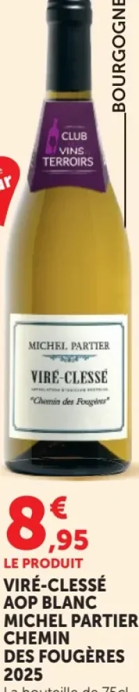 VIRÉ-CLESSE AOP BLANC MICHEL PARTIER CHEMIN DES FOUGÈRES 2025