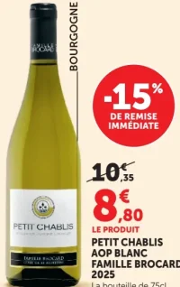 Petit Chablis AOP Blanc Famille Brocard 2025