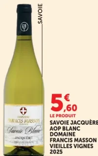Savoie Jacquère AOP Blanc Domaine Francis Masson Vieilles Vignes 2025