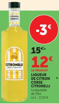 Liqueur de Citron Corse Citronelli