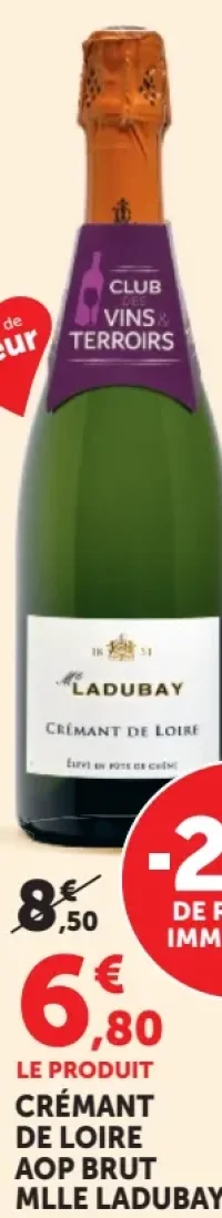 CRÉMANT DE LOIRE AOP BRUT MLLE LADUBAY