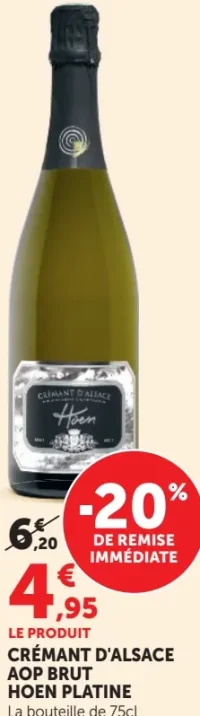 CRÉMANT D'ALSACE AOP BRUT HOEN PLATINE