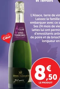 CRÉMANT D'ALSACE AOP BRUT HENRI EHRHART MILLÉSIME 2022 24 MOIS