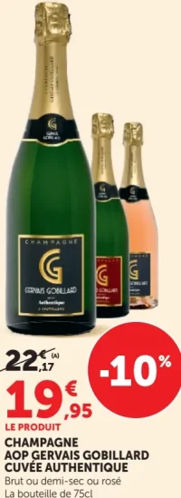 CHAMPAGNE AOP GERVAIS GOBILLARD CUVÉE AUTHENTIQUE