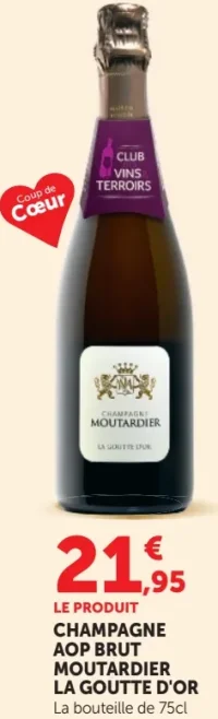 CHAMPAGNE AOP BRUT MOUTARDIER LA GOUTTE D'OR