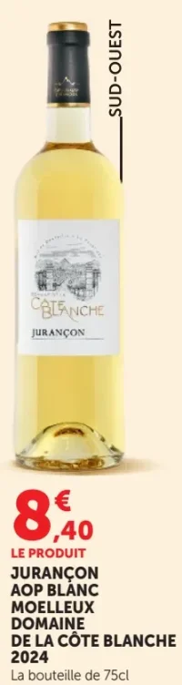 Jurançon AOP Blanc Moelleux Domaine de la Côte Blanche