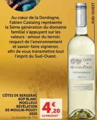 Côtes de Bergerac AOP Blanc Moelleux Révélation de Moulin-Pouzy