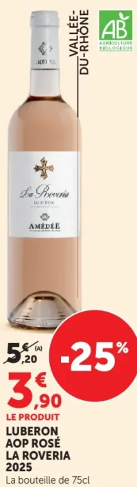 LUBERON AOP ROSÉ LA ROVERIA 2025