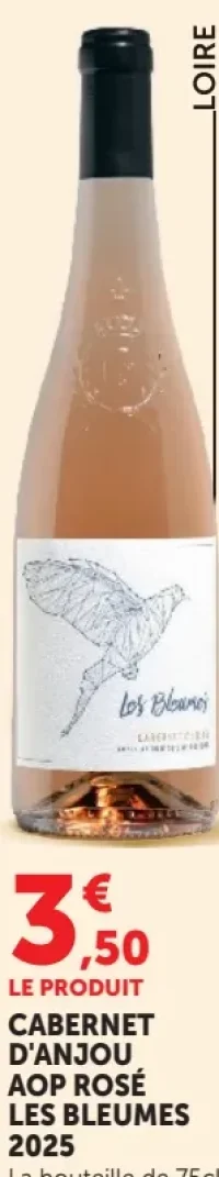 CABERNET D'ANJOU AOP ROSÉ LES BLEUMES 2025