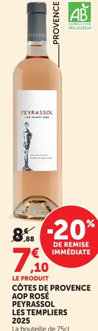 Côtes de Provence AOP Rosé Peyrassol Les Templiers 2025