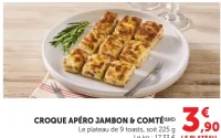 Croque apéro jambon & comté