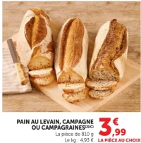 PAIN AU LEVAIN, CAMPAGNE OU CAMPAGRAINES