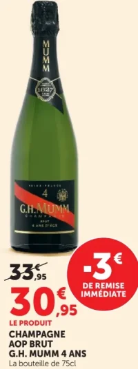 CHAMPAGNE AOP BRUT G.H. MUMM 4 ANS