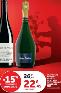 CHAMPAGNE AOP BRUT NICOLAS FEUILLATTE CUVÉE SPÉCIALE MILLESIMÉ 2019