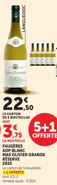 Faugères AOP Blanc Mas Olivier Grande Réserve