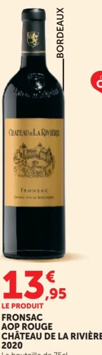 CHÂTEAU DE LA RIVIÈRE FRONSAC AOP ROUGE 2020