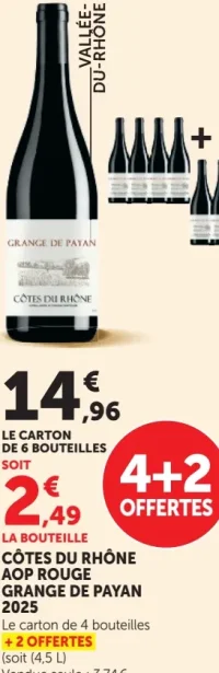 Vin rouge Côtes du Rhône AOP Grange de Payan 2025