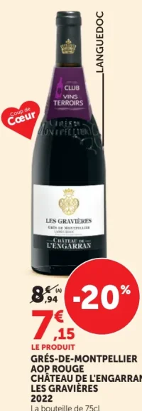 Château de l'Engarran Les Gravières Grés-de-Montpellier AOP Rouge 2022