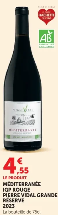 Pierre Vidal Grande Réserve Méditerranée IGP Rouge 2023
