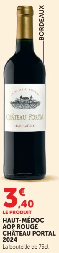 Vin rouge Château Portal Haut-Médoc AOP Rouge 2024