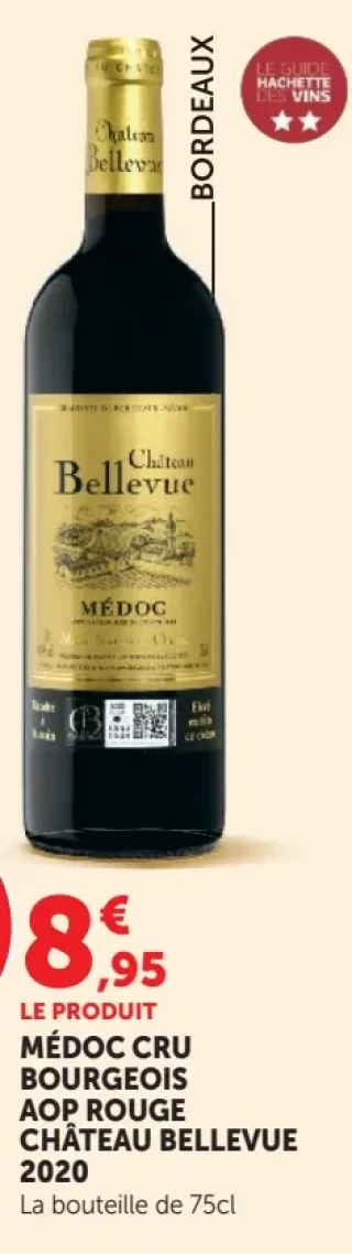 Vin rouge Château Bellevue Médoc Cru Bourgeois AOP Rouge 2020