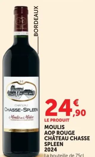 Vin rouge AOP Moulis Château Chasse-Spleen 2024