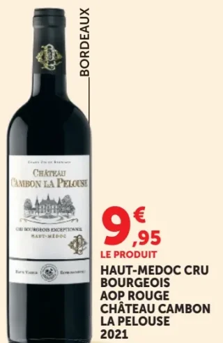 Vin rouge AOP Haut-Médoc Cru Bourgeois Château Cambon La Pelouse 2021