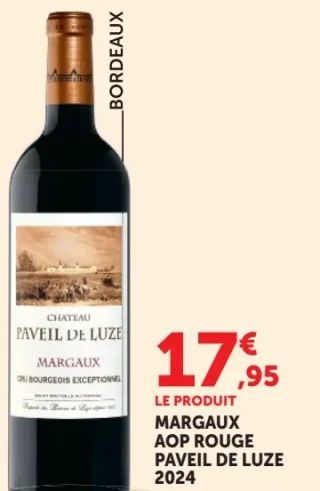 Vin rouge AOP Margaux Paveil de Luze 2024