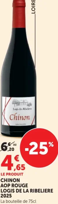 Chinon AOP Rouge Logis de la Ribeliere 2023